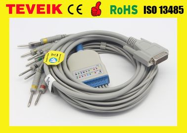 मेडिकल मॉनिटर ECG-9320 / ECG-9522P D3 3.0 के लिए Nihon Kohden BR-911D EKG केबल