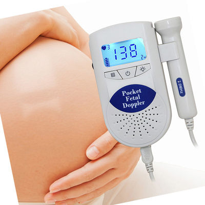 FHR डिस्प्ले 2BPM अल्ट्रासोनिक भ्रूण डॉपलर 2.0MHz पोर्टेबल बेबी हार्ट मॉनिटर